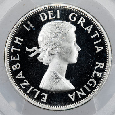 Canada 1964 50 Cents Half Dollar Silver Coin - PCGS Proof-Like PL-67 DCAM