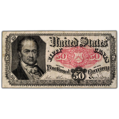 United States 1875 50 Fifty Cents Fractional Note