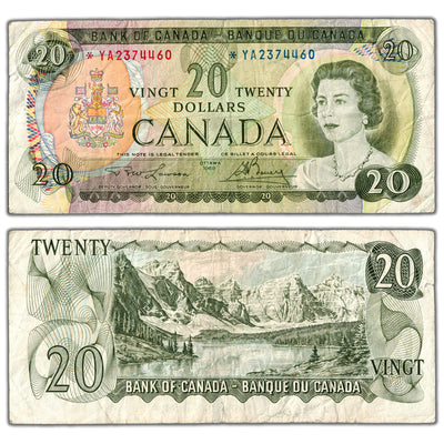 $20 1969 Bank of Canada Note *YA Replacement Prefix BC-50bA - Circulated