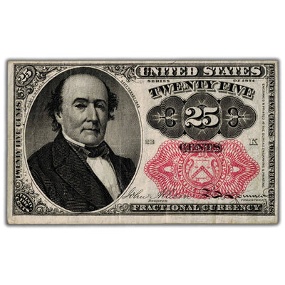 United States 1874 25 Cents Fractional Note
