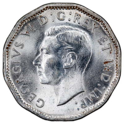 Canada 1944 5 Five Cents Victory Nickel Coin - Choice Uncirculated +