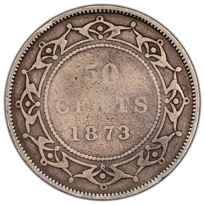 Newfoundland 1873 50 Cents Half Dollar Silver Coin