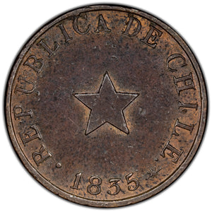 SOLD Chile 1835 1/2 Centavo Coin KM #114