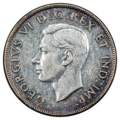 Canada 1945 5/5 $1 Silver Dollar Coin - EF +