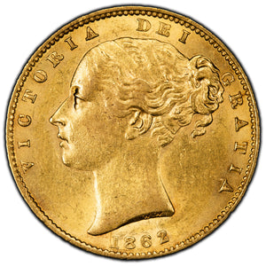 SOLD Great Britain 1862 1 One Sovereign Gold Coin