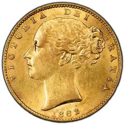 SOLD Great Britain 1862 1 One Sovereign Gold Coin