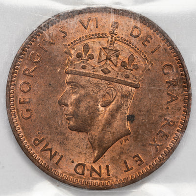 Newfoundland 1941-c 1 Small Cent Coin - ICCS MS-64 Red