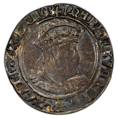 Great Britain 1509-1547 Arrow Mint Mark Henry VIII 4d Groat Hammered Silver Coin S.2337