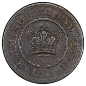 SOLD Great Britain 1811 Crown Copper Co. Birmingham One Penny Token Withers #224