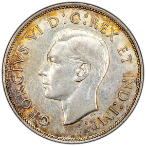 SOLD Canada 1938 50 Cents Half Dollar Silver Coin - EF