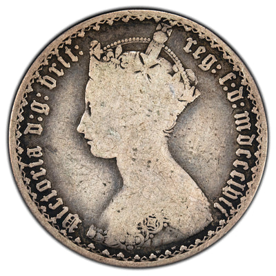 Great Britain 1857 Gothic Florin Silver Coin