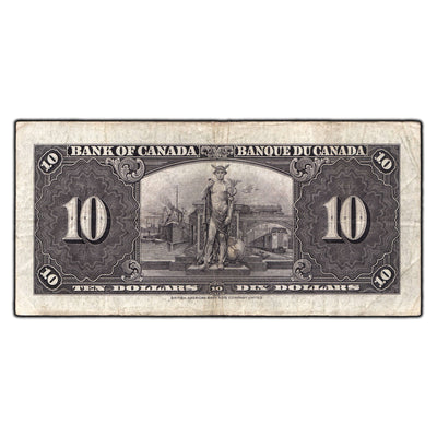 SOLD $10 1937 Bank of Canada Note Gordon-Towers U/D Prefix BC-24b