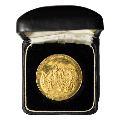 SOLD Mexico 1965 640th Anniversary of Mexico City Gold Medal 40mm - In Box