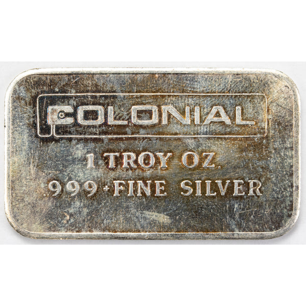 SOLD Engelhard Colonial 1oz .999 Fine Silver Bar - The Toronto Coin Shop