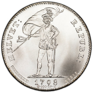 SOLD Switzerland Helvetia (1798) 1971 Restrike 40 Batzen Silver Coin