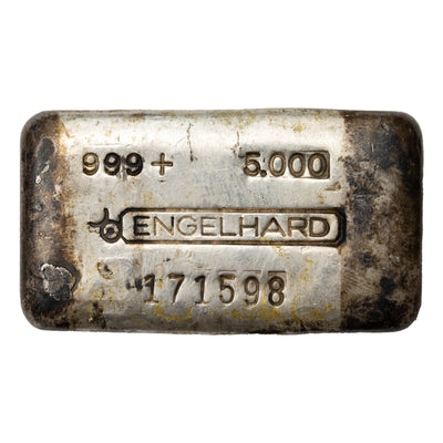 SOLD Engelhard 5oz .999 Fine Silver Bar 3rd Series