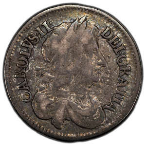 SOLD Great Britain 1678 4 Four Pence Silver Coin S#3384  - Charles II
