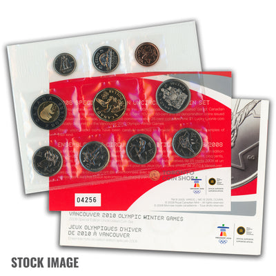 Canada 2008 Olympic 10-Coin PL Proof-Like Mint Coin Set - Envelope + COA