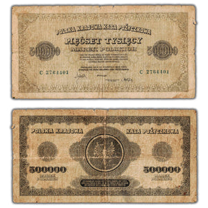 SOLD Poland 1923 500000 Marek Note P #36