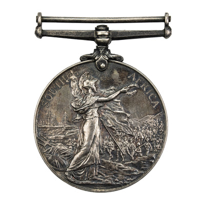 SOLD South Africa Boer War Queens Silver Medal - Pᵀᴱ J. Rhind - Gordon Highlanders