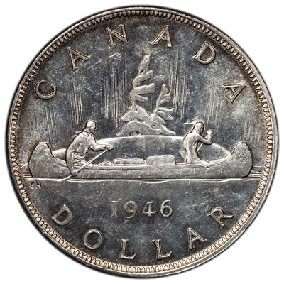SOLD Canada 1946 $1 Silver Dollar Coin - AU+