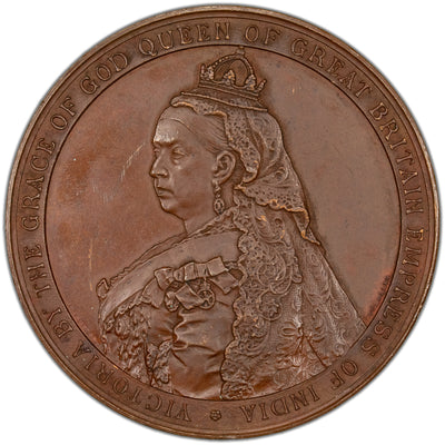 Great Britain 1889 Queen Victoria 70th Birthday 65mm Bronze Medal BHM-3365 Eimer 1747