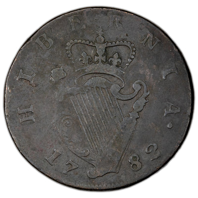 Ireland 1782 1/2d Half Penny Coin SP #6614