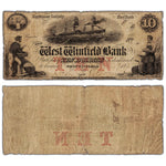 United States 1865 $10 The West Westwinfield Bank Note - Circulated
