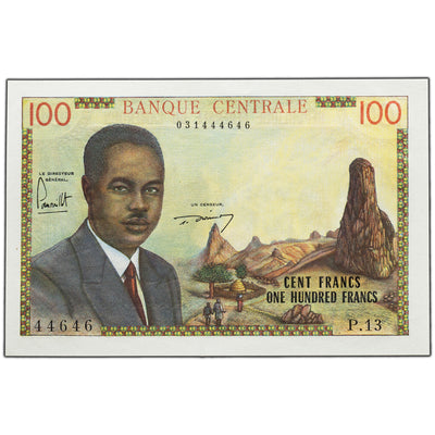 SOLD Cameroon 1962 100 Francs Note P #10 - UNC