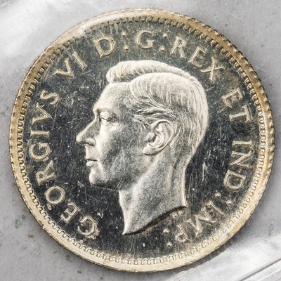 Canada 1937 10 Cents Dime Silver Mirror Specimen Coin - ICCS SP-63