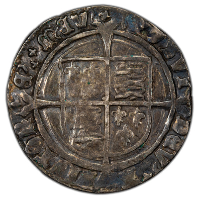 Great Britain 1509-1547 Arrow Mint Mark Henry VIII 4d Groat Hammered Silver Coin S.2337