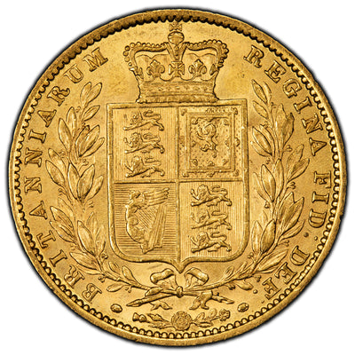 SOLD Great Britain 1862 1 One Sovereign Gold Coin