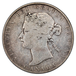 SOLD Canada 1888 Obverse #2 50 Cents Half Dollar Silver Coin - Very Good