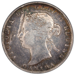 SOLD Canada 1872-H 50 Cents Half Dollar Silver Coin - Obverse Delamination (cleaned)