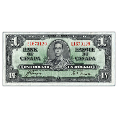 $1 1937 Bank of Canada Note Coyne-Towers E/N Prefix BC-21d - VF/EF