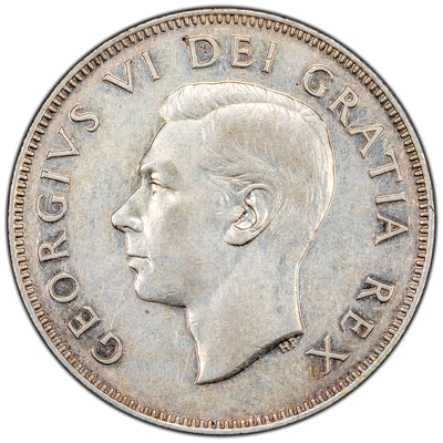 SOLD Canada 1948 50 Cents Half Dollar Silver Coin - VF-30