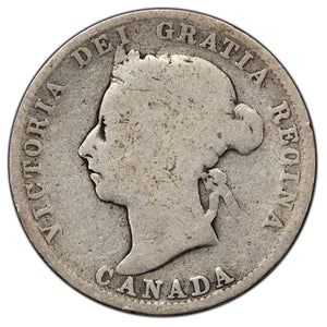 SOLD Canada 1888 25 Cents Quarter Silver Coin - Good
