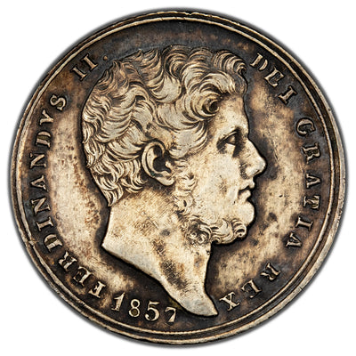 Italian States Naples 1857 20 Grana Silver Coin