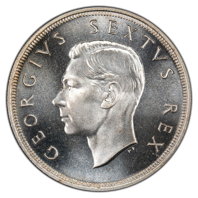 South Africa 1952 5 Shillings Proof-Like Silver Coin - Gem Surfaces w/ Cameo