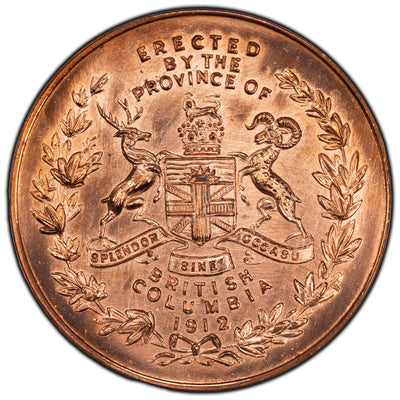 SOLD Canada British Columbia 1912 Opening of the Trail Bridge Commemorative Medal 37mm