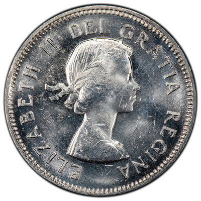 Canada 1964 Extra Waterline 5 Five Cents Nickel Coin - Uncirculated +