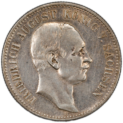Germany Saxony-Albertine 1906-E 2 Mark Silver Coin KM #1263