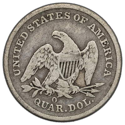 United States 1840-O No Drapery 25 Cents Seated Liberty Quarter Silver Coin
