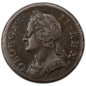 SOLD Great Britain 1754 1/4d Farthing Coin KM #581