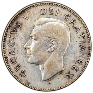 SOLD Canada 1949 Hoof/9 50 Cents Half Dollar Silver Coin - F-12