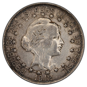 SOLD Brazil 1912 2000 Reis Silver Coin