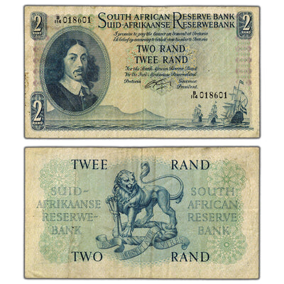 South Africa N.D (1961-5) 2 Rand Note P #104b - Circulated