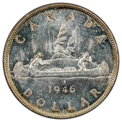 Canada 1946 $1 Silver Dollar Coin - Uncirculated