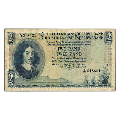 South Africa N.D (1961-5) 2 Rand Note P #104b - Circulated