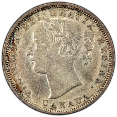 Canada 1858 20 Cents Silver Coin One Year Type! - ICCS F-12